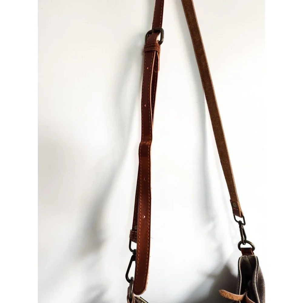 Free People Brown Leather Hobo Shoulder Bag with Tassels